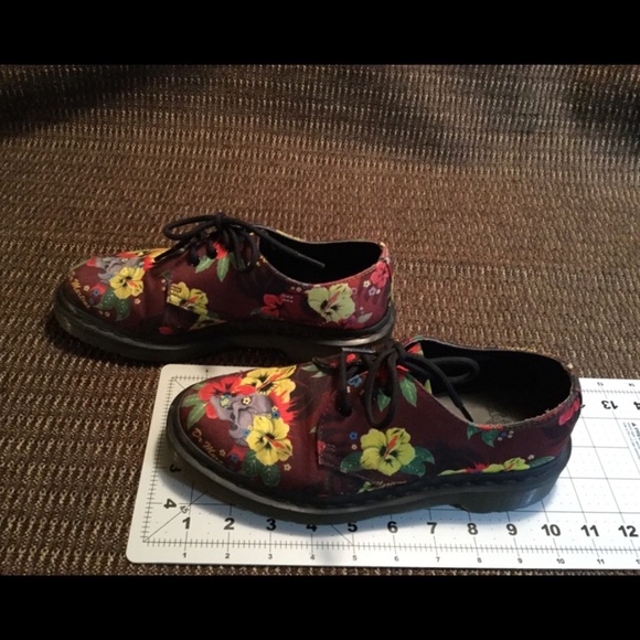 Rare Auth Dr. Martens Floral Flower Sneakers Shoes - Picture 6 of 6